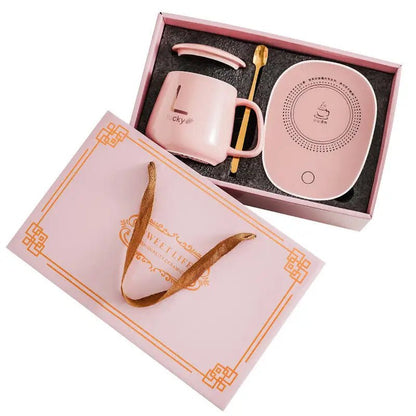 Set de Taza térmica inteligente con base calefactora – Café caliente siempre